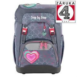 kolsk batoh Step by Step GRADE Glitter Heart Hazle, AGR certifikt